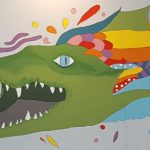 La fresque « crocodile » au foyer du lycée