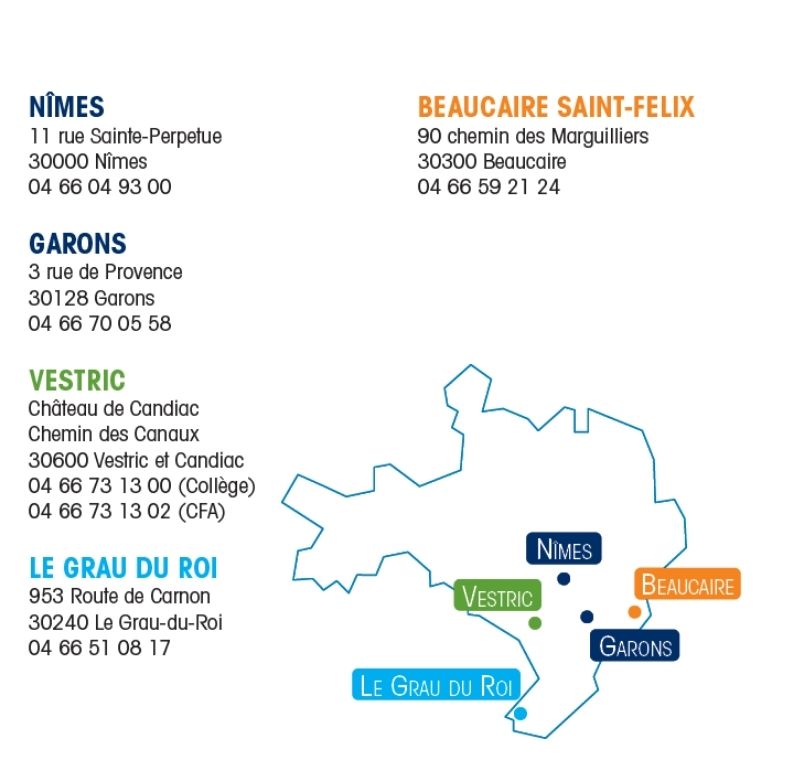 carte établissements d'Alzon