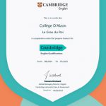 Le collège du Grau-du-Roi est centre d’Examen pour le prestigieux concours Cambridge !